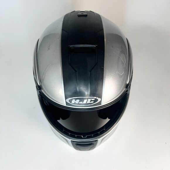 HJC IS-MAX BT Motorcycle Modular Helmet Silver Black Medium No Visor See DESC - Picture 6 of 13